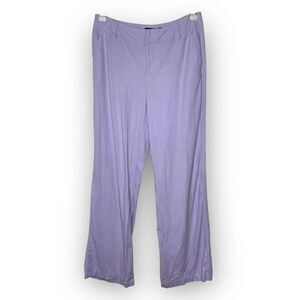 Chadwicks Purple Linen Blend Wide Leg Pants Women’s Size 12 Tall